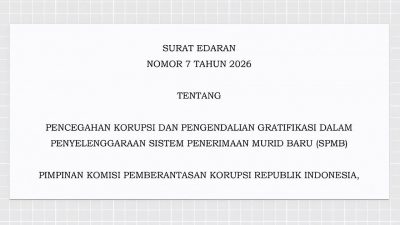 KPK Perketat Pengawasan SPMB 2026, Terbitkan SE Larangan Gratifikasi dan ‘Siswa Titipan’