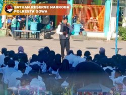 Satresnarkoba Polresta Gowa Bekali Peserta MPLS SMPN 2 Sungguminasa dengan Edukasi Bahaya Narkoba dan Pencegahan Kenakalan Remaja